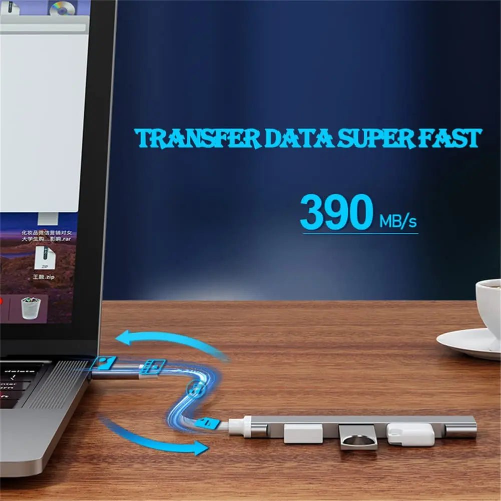 Adaptador hub USB - C de 4 puertos con función USB 2.0 y 3.0 - Tripluto