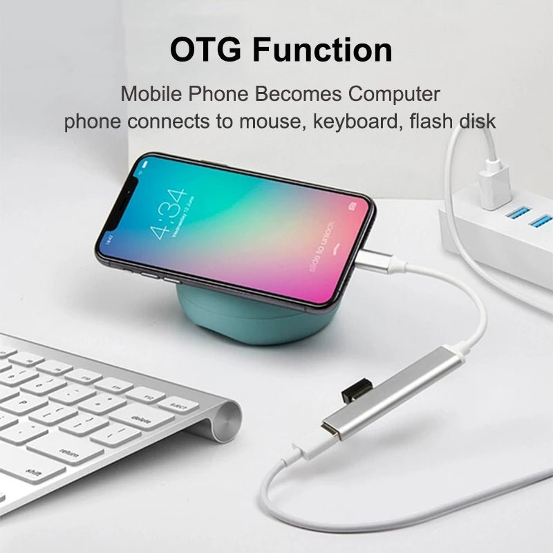 Adaptador hub USB - C de 4 puertos con función USB 2.0 y 3.0 - Tripluto