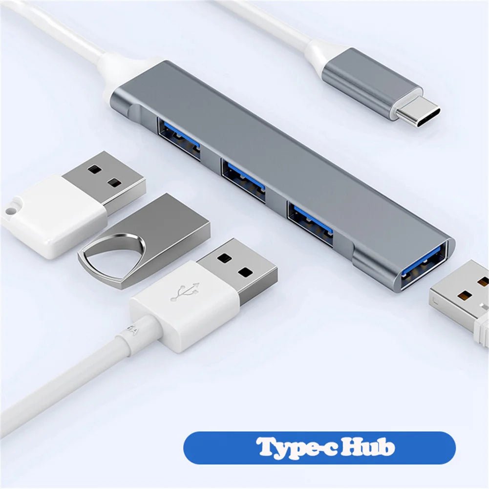 Adaptador hub USB - C de 4 puertos con función USB 2.0 y 3.0 - Tripluto