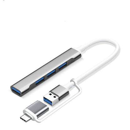 Adaptador hub USB - C de 4 puertos con función USB 2.0 y 3.0 - Tripluto