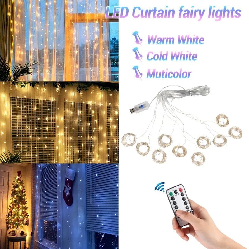 ✨ Cortina Cascada Luminosa Navideña - Edición 2024 ✨ - Tripluto