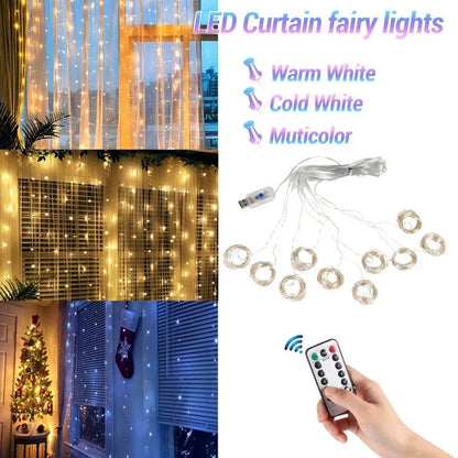 ✨ Cortina Cascada Luminosa Navideña - Edición 2024 ✨ - Tripluto