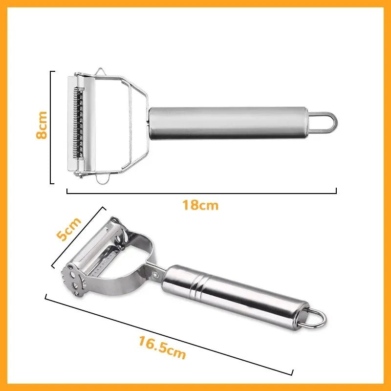 Multifunctional Kitchen Peeler Vegetable Fruit Peeler Stainless Steel Durable Potato Slicer Household Shredder Carrot Peeler - Tripluto