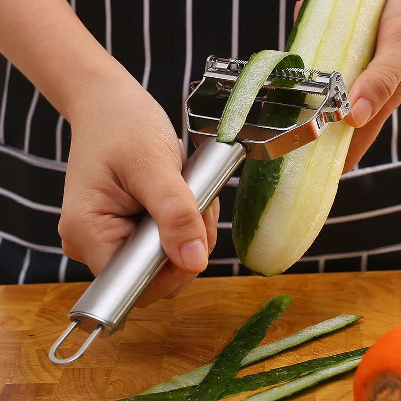 Multifunctional Kitchen Peeler Vegetable Fruit Peeler Stainless Steel Durable Potato Slicer Household Shredder Carrot Peeler - Tripluto