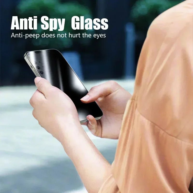 Protector de pantalla antibacteriano para iPhone - Cristal antiespía compatible con modelos 15, 14, 13, 12, 11, 16 Pro Max, Mini, 7, 8 Plus, SE 2020, 2022, X, XS, XR - Tripluto