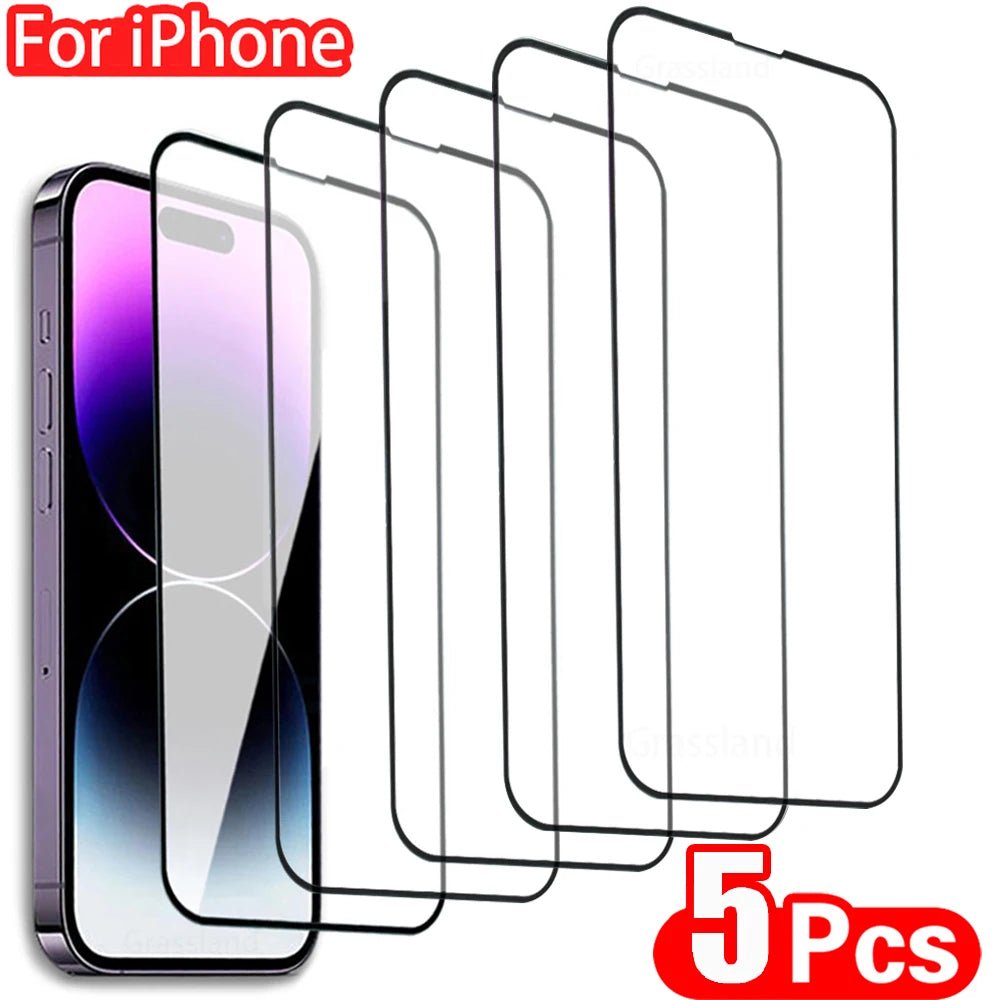 Protector de Pantalla de Vidrio Templado Ultimate 5 - Pack para iPhone. Película de Protección de Cobertura Total - Tripluto